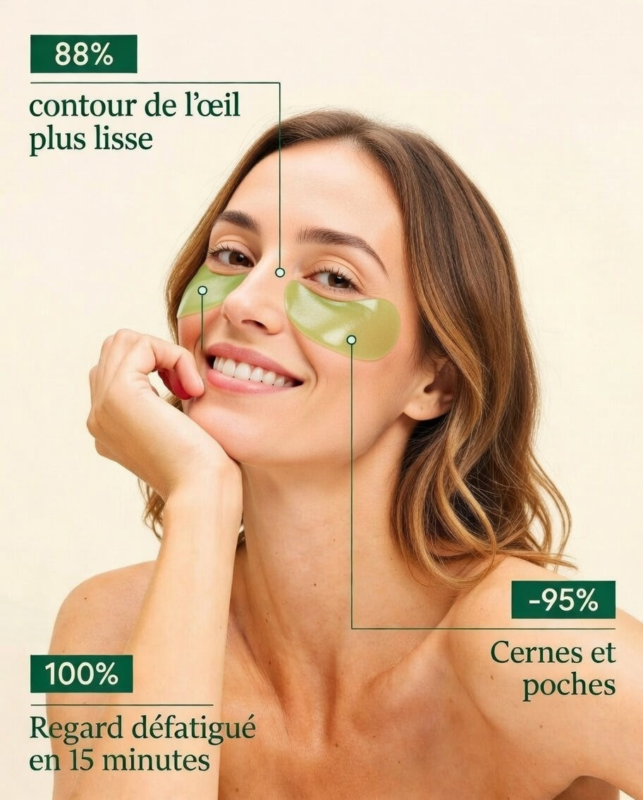 Patchs Yeux Collagène & Or 24K – Hydratation Intense & Anti-Cernes (60 Patchs)